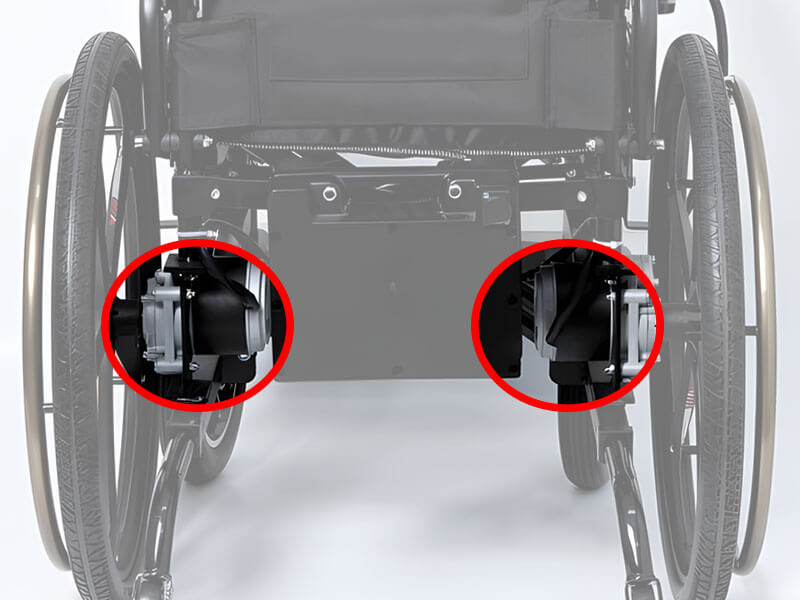 WJ6002A carbon steel electric wheelchair for hospital transport